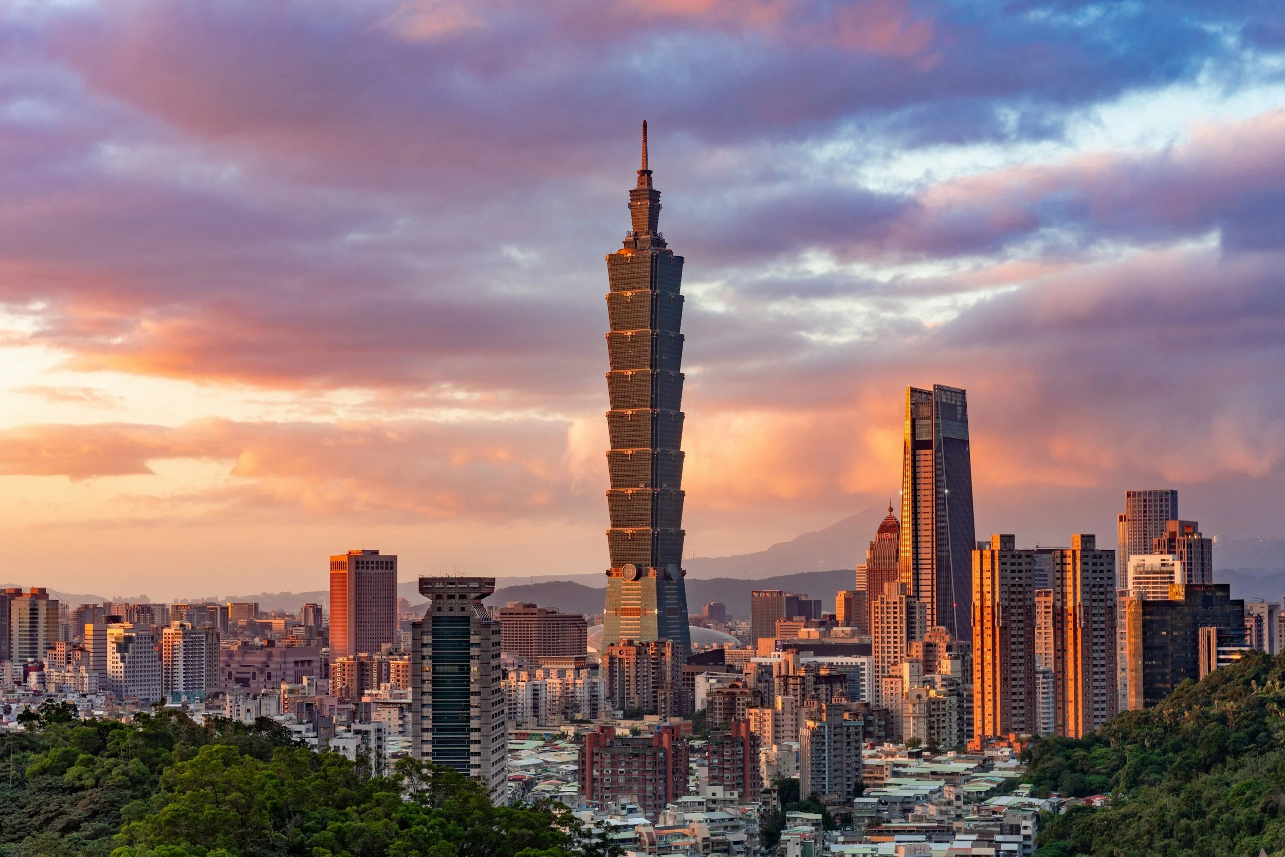 Taipei 101 at dusk